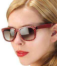 checkered rayban style wayfarer sunglasses