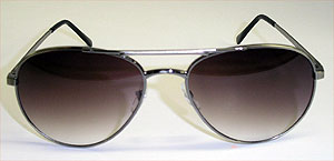 silver frame gradient lens glasses