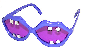 big purple lips glasses